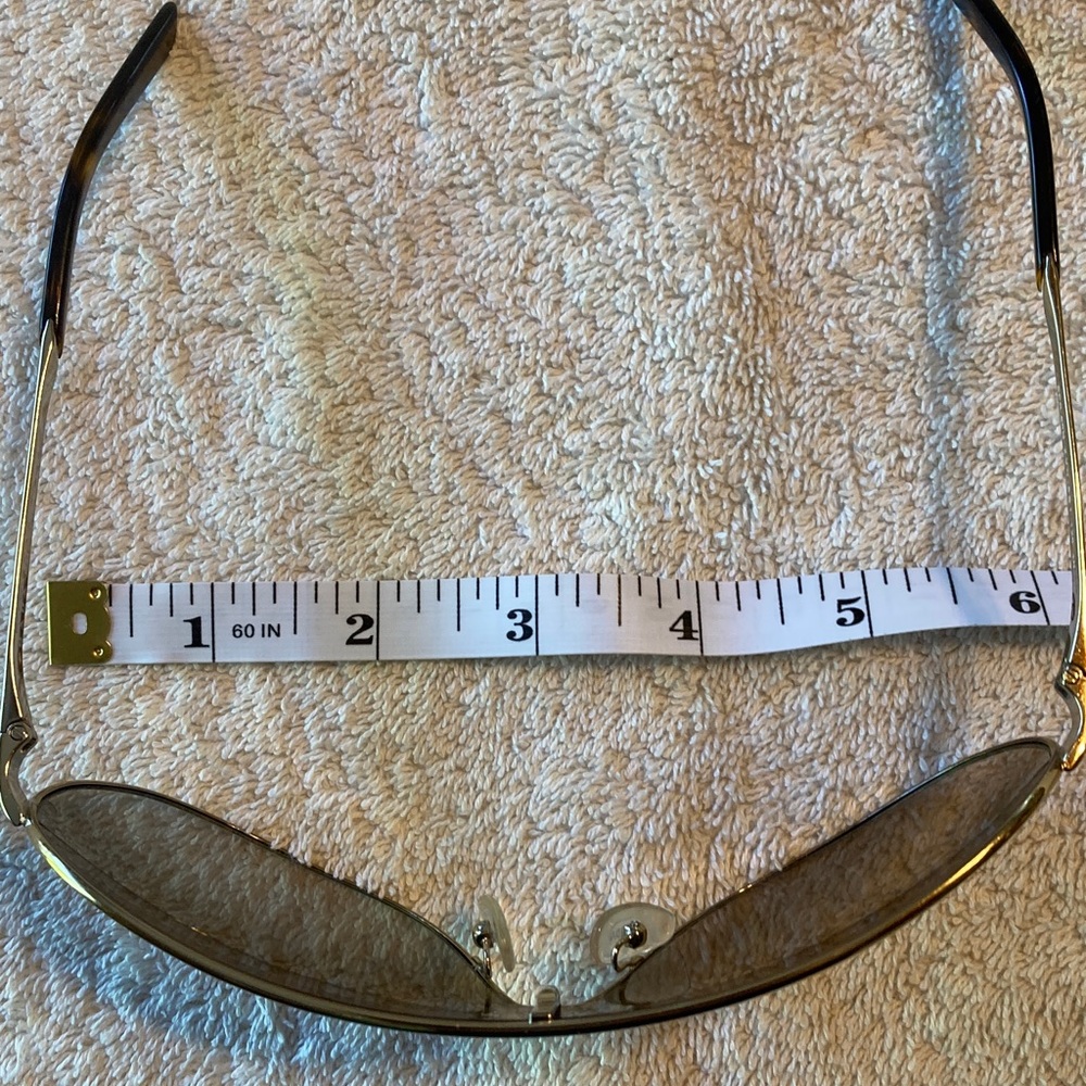 Prada Gold and Blackish Brown Aviator Sunglasses - Picture 5 of 15